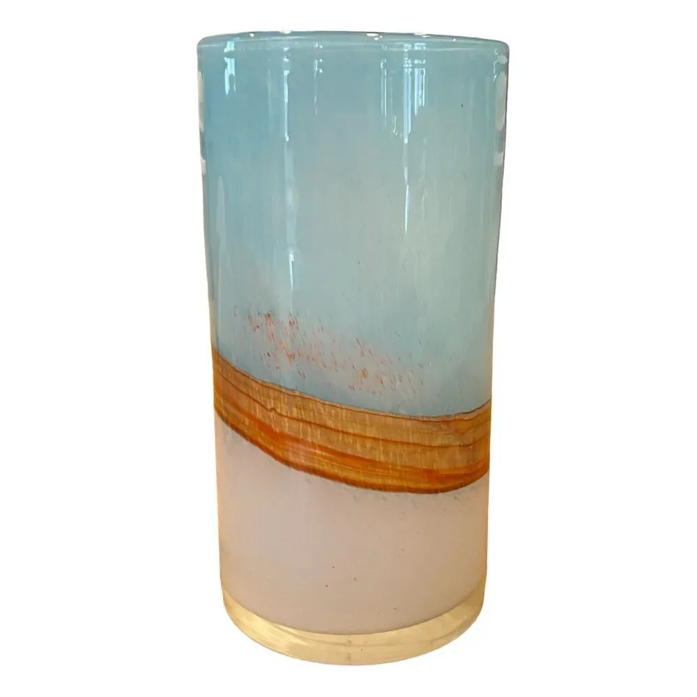 Cyan Design Medium Turquoise Cream & Brown Vase